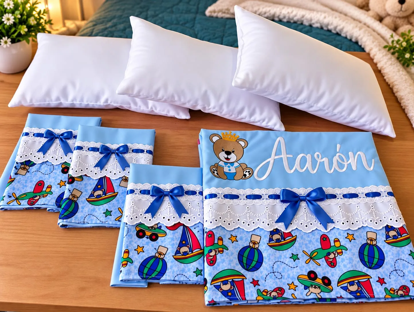 🍼💙 Kit para Bebé Personalizado de 7 Piezas